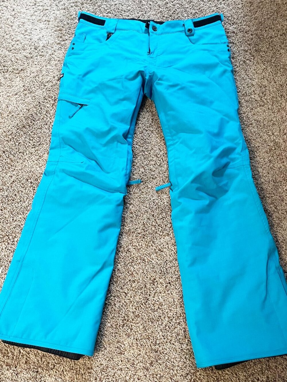 686 Women’s Large Turquoise Blue Snowboard Ski Pants Waterproof Insulated Winter